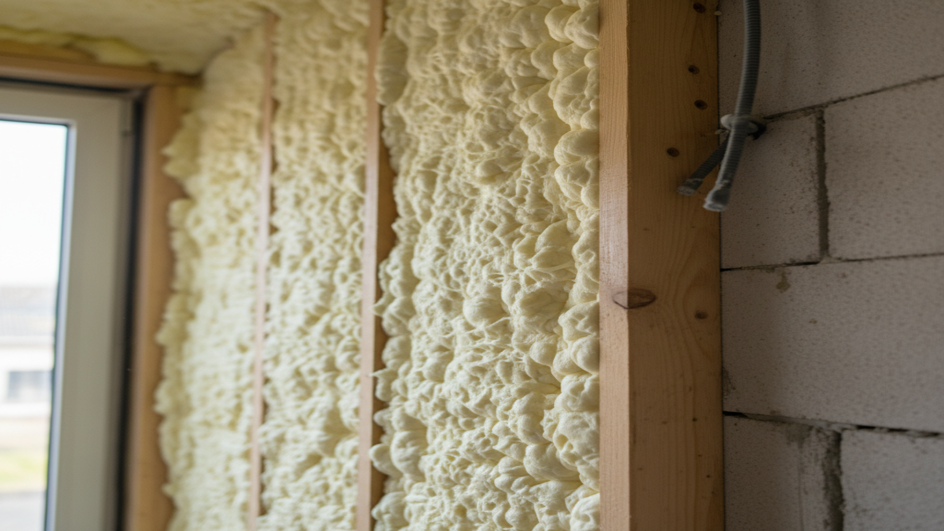 Macro of open-cell foam texture