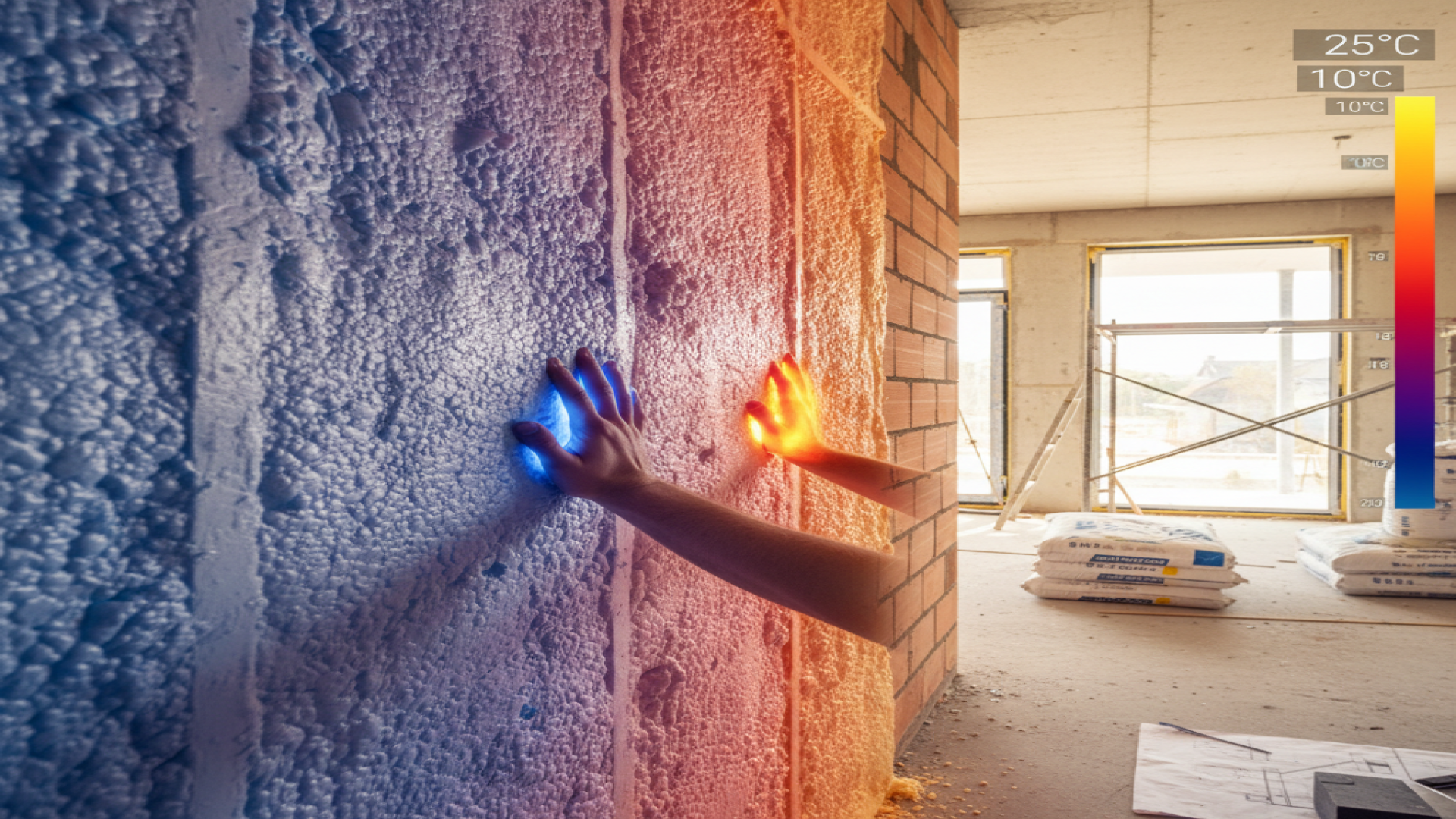 Thermal camera: hand on walls