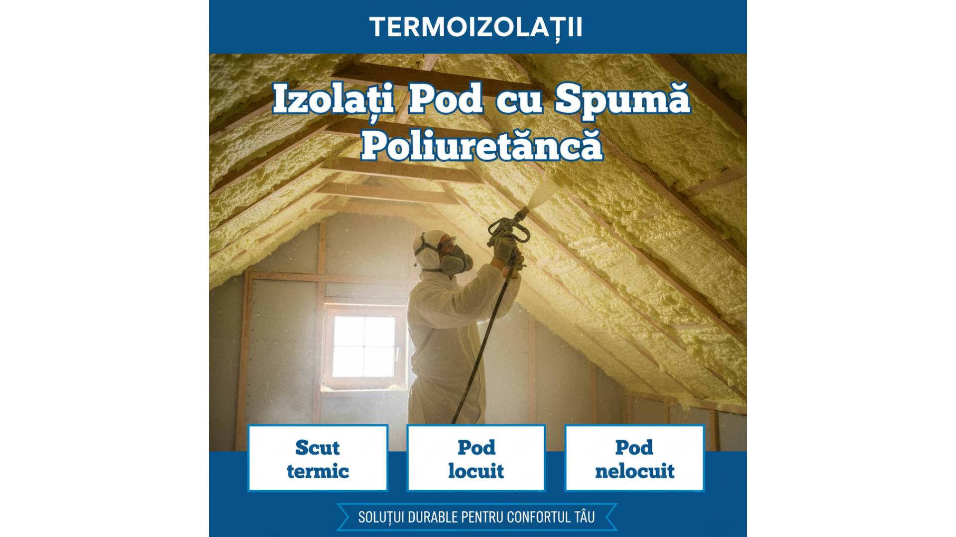 Izolații Pod: Ghid Detaliat pentru Izolarea cu Spumă Poliuretanică a Podurilor
