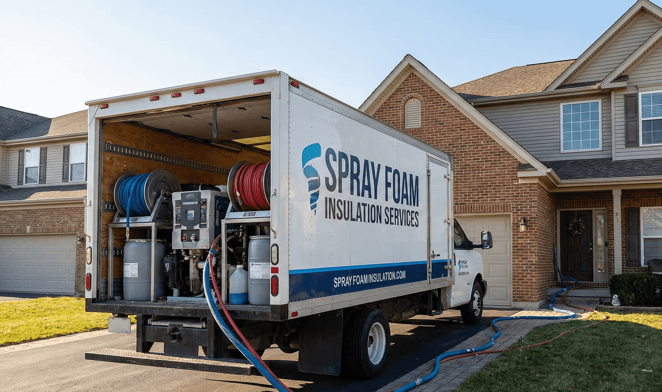 Stack of white EPS polystyrene boards