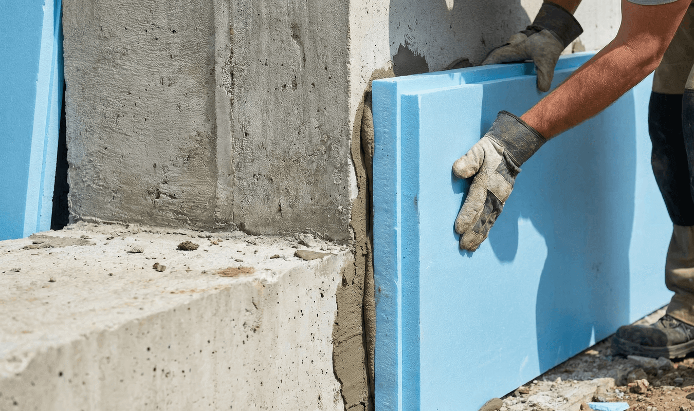 Sun reflecting off insulated roof