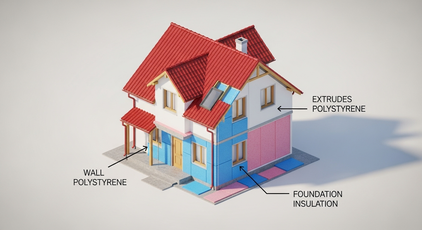 Beneficiile polistirenului extrudat în construcții